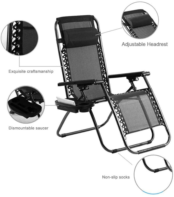 Gravity Chair 2 Pack Classic Black