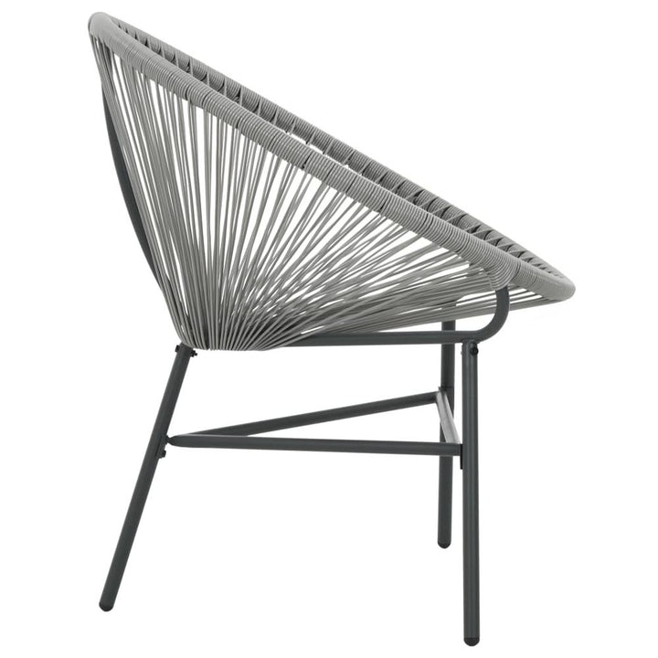 Gardenoon Chair Poly Rattan Grey