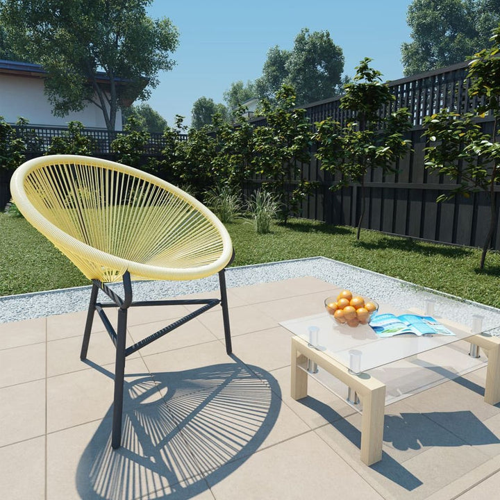 Gardenoon Chair Poly Rattan Grey