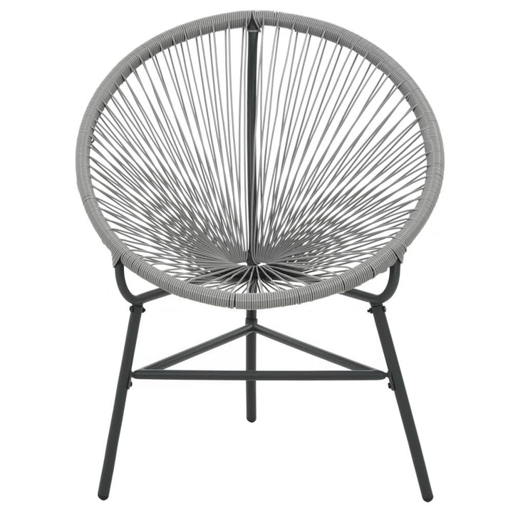 Gardenoon Chair Poly Rattan Grey