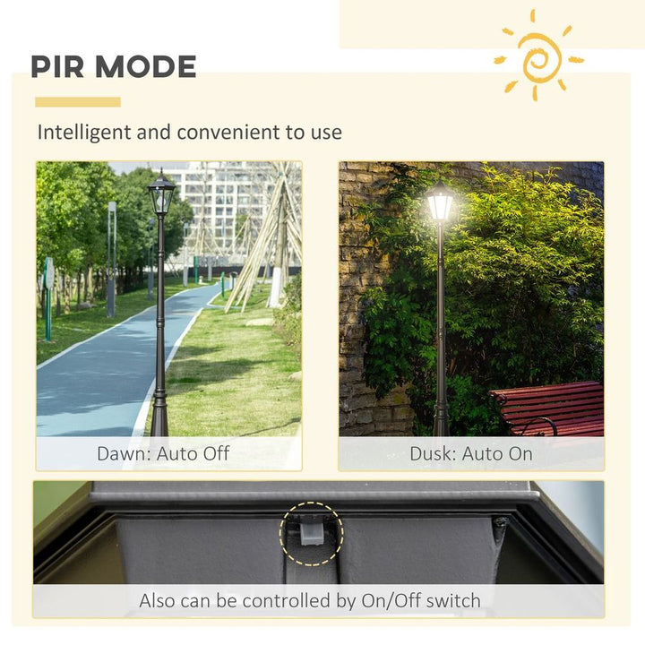 .m Garden Lamp Post Light LED Solar Powered Patio Path Lighting Lamp