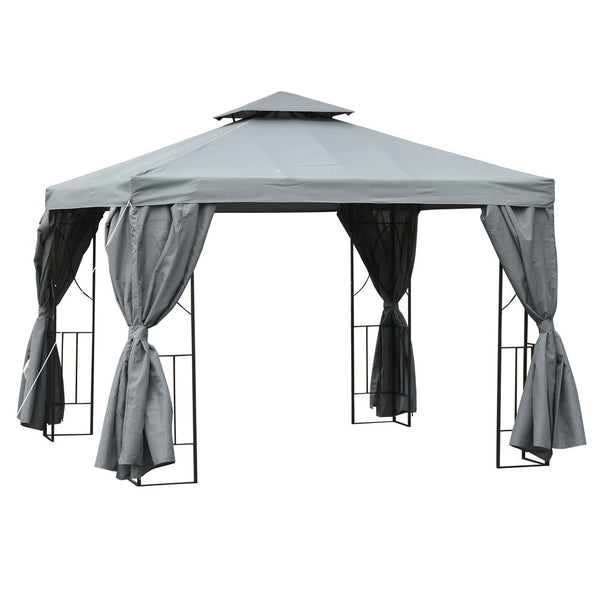 xm Gardenetal Gazeboarquee Patio Wedding Party Dark Grey