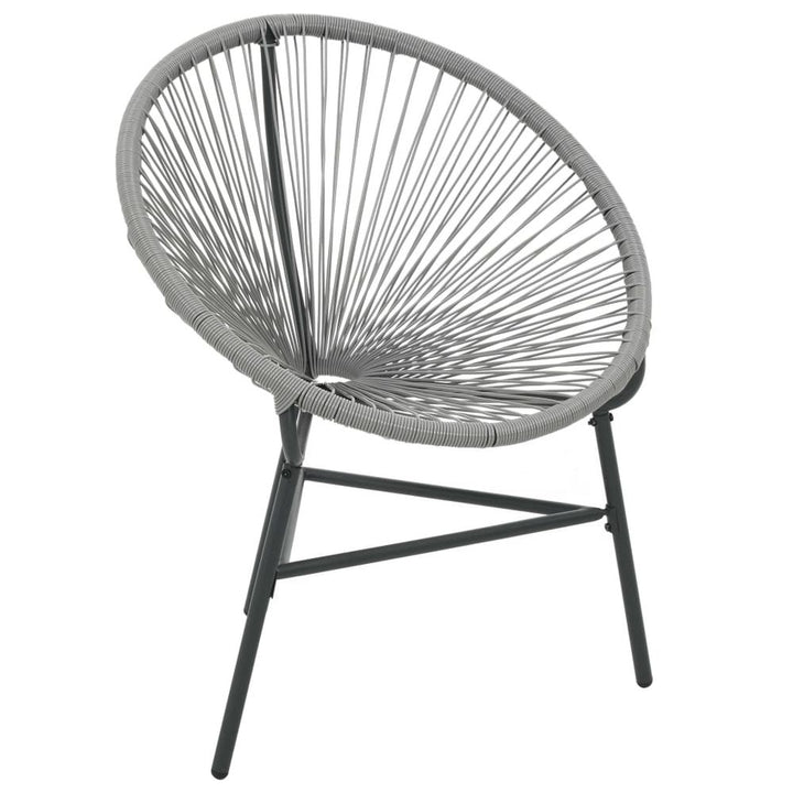 Gardenoon Chair Poly Rattan Grey