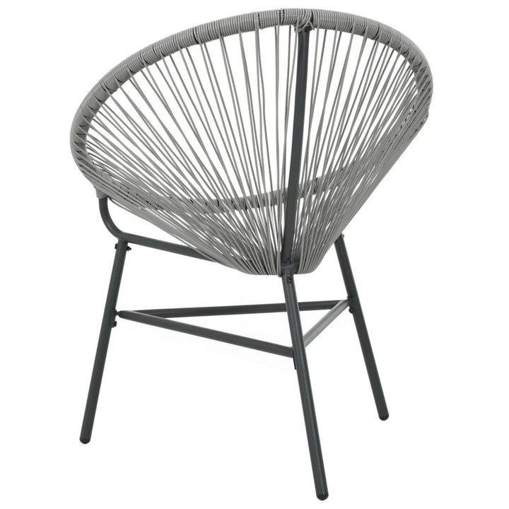 Gardenoon Chair Poly Rattan Grey