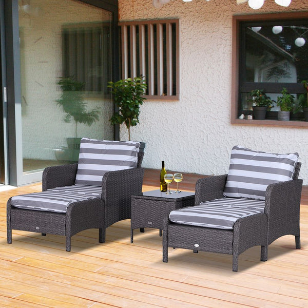 -Piece PE Rattan Outdoor Garden Furniture Set