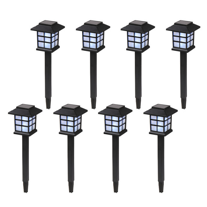  White LED Solar Lantern Torch Light Garden Landscape Lighting