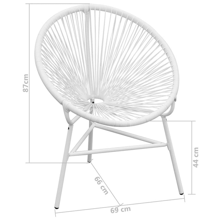 Garden Stringoon Chair Poly Rattan White